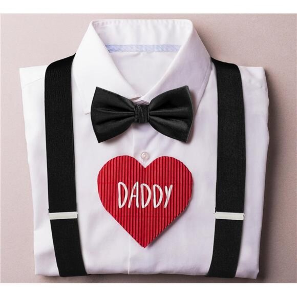 TIE G Solid Color Men's Suspender + Woven Bow Tie Set for Wedding : Vivid Color - Picture 3 of 7